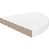 vidaXL Plutajuće kutne police 2 kom sjajne bijele 35 x 35 x 3,8 cm MDF | shoptok.hr