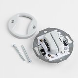  Kliklap - Retro dupli prekidač za stepenište sa ramom br. 6+6, siva | Eponuda.com