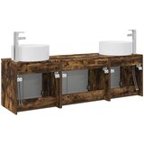  Set ormarića za kupaonicu 3 kom. Dimljeni hrast Smeđa 49,5 x 44,5 x 65,5 cm | shoptok.hr