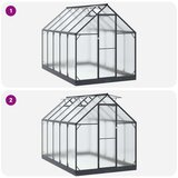 Rastlinjak v vrtu z vrati Antracit 183,5 x 303,5 x 207 cm, (5000288595) | Shoptok.si