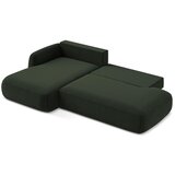 Makamii Tamno zelena sklopiva kutna garnitura (s lijevim kutom/s ležaljkom) Hale – | shoptok.hr