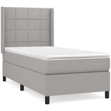  Krevet s oprugama i madracem svjetlosivi 100x200 cm od tkanine | shoptok.hr