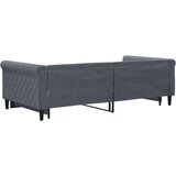  Izvlečna dnevna postelja temno siva 100x200 cm žamet, (20929606) | Shoptok.si