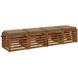  Jastučići za sjedenje SOEST 4 kom. 100% poliester Sivosmeđa | shoptok.hr