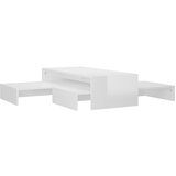 vidaXL Komplet klubskih mizic visok sijaj bele barve 100x100x26,5 cm, (20625530) | Shoptok.si