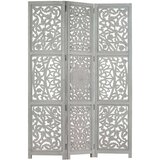 Sobna pregrada s 3 panela siva 120 x 165 cm masivno drvo manga | shoptok.hr