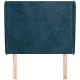  Uzglavlje s ušima tamnoplavo 83 x 23 x 118/128 cm baršunasto | shoptok.hr