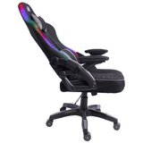 BIT FORCE HYPNOSIS RGB-2D igraća stolica s potpornim jastučićima, PU koža, 2D naslon za ruke, nosivost 130kg, crna | shoptok.hr