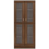  Vitrina boja smeđeg hrasta 82 5x30 5x185 5 cm konstruirano drvo | shoptok.hr
