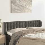  Uzglavlje s ušima tamnosivo 147x23x78/88 cm baršunasto | shoptok.hr