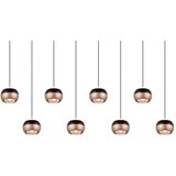 Trio Select Crna/u bakrenoj boji LED viseća svjetiljka s metalnim sjenilom Orbit – | shoptok.hr