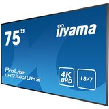  75&quot; 3840x2160, 4K UHD IPS panel, Landscape and Portrait, Full Metal Housing, FailOver, Fan-less, Speakers, Multiple In-/Outputs (DisplayPort, HDMI, Displayport-Out), 500cd/m², Media Play USB Port, LAN/RS232 Control, SDM-L PC-Slot, 18/7 Operation - LH7542U | Shoptok.si