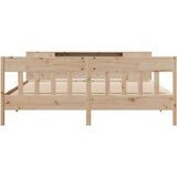  Krevet s regalom za knjige bez madraca 200 x 200 cm od borovine | shoptok.hr