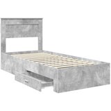  Okvir za krevet s uzglavljem Betonski sivi 100 x 200 cm | shoptok.hr