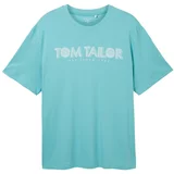 TOM TAILOR Men + Majica tirkiz / bijela