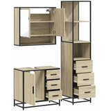  3-dijelni set kupaonskog namještaja boja hrasta sonome drveni | shoptok.hr