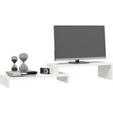 Stalak za monitor bijeli (52-101) x 22 x 14 cm masivna borovina | shoptok.hr