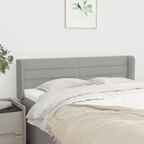  Uzglavlje s ušima svjetlosivo 147x16x78/88 cm od tkanine | shoptok.hr