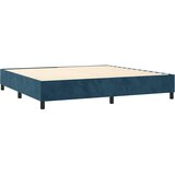  s oprugama i madracem tamnoplavi 200x200 cm baršunasti | shoptok.hr