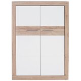 Modern Living Visoka Komoda Malta, Bela, Barva Hrasta | Shoptok.si