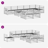  Set vanjskih sofa 9 kom. Prirodna Čvrsto drvo akacije | shoptok.hr