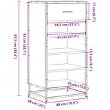  Stalak za cipele sonoma hrast 48x38x97,5 cm konstruirano drvo | shoptok.hr