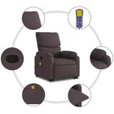  Masažni naslonjač na podizanje tamnosmeđi od tkanine | shoptok.hr