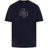 Guess Majice s kratkimi rokavi Ss Bsc Basic Quattro G Tee Modra Cene