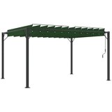 Gazebo s krovom s roletnom 3 x 4 x 2,14 m Zelena | Eponuda.com
