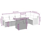  7-dijelni set vrtnih sofa od poliratana s jastucima crni | shoptok.hr