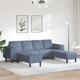  Kavč z blazino Modra 250 x 188 x 76 cm Žametna tkanina, (5000137858) Cene