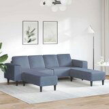  Tkaninska sofa s jastukom Plava Baršunasta tkanina Cijene