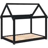  Krevet za pse crni 111x80x100 cm od masivne borovine | shoptok.hr
