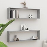 vidaXL Kockaste zidne police 2 kom boja hrasta 100 x 15 x 30 cm drvene Cijene