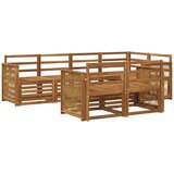 vidaXL Kotna sedežna garnitura 6 pcs Naravna Masiven les akacije, (5000283661) | Shoptok.si