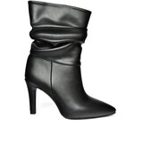 Fox Shoes R404020309 Women's Black Thin Heeled Pleated Boots | ePonuda.com