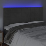  LED uzglavlje tamnosivo 200x5x118/128 cm baršunasto | Eponuda.com