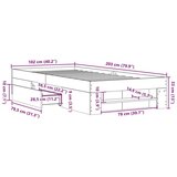  Okvir za krevet boja hrasta 100x200 cm od konstruiranog drva | shoptok.hr