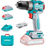 Total Kompaktni brezkrtačni akumulatorski vrtalnik 2000prm/60Nm/P20S/ INDUSTRIAL (SET Baterija 2x2Ah, Polnilec, Kovček) (TDLI20602E) Cene