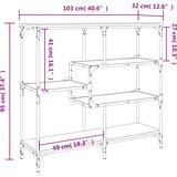  Konzolni stol boja hrasta 103x32x95 cm od konstruiranog drva | shoptok.hr