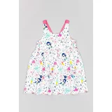 Zippy Pamučna haljina za bebe boja: bijela, mini, širi se prema dolje
