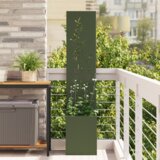 vidaXL Vrtni Sadič s Dekorativnom Pločom Maslinovo zelena 32 x 140 cm | shoptok.hr