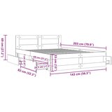 vidaXL Posteljni okvir z vzglavjem siva sonoma 140x200 cm inž. les | Shoptok.si