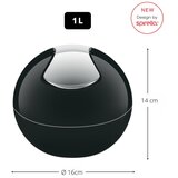Spirella Črn plastičen koš za smeti 1 l Bowl – | Shoptok.si