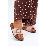 Boto Women's sandals with buckle on cork platform pink Zavira | Shoptok.si