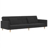  The Living Store Kavč dvosed z ležiščem in dvema blazinama temno sivo blago - Raztegljiv Kavč, (21454947) | Shoptok.si