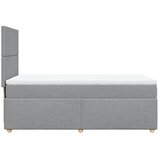  Box spring krevet s madracem svjetlosivi 90x190 cm od tkanine | shoptok.hr