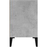  Noćni ormarić s metalnim nogama boja betona 40 x 30 x 50 cm | shoptok.hr