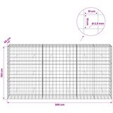  Gabion s žicom debljine 3,5 mm i mrežom 10x10 cm 300x50x150 cm | shoptok.hr