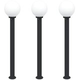  Stupić za zidne svjetiljke 3 kom 120 cm crne IP44 | shoptok.hr